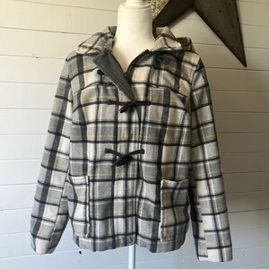 Old Navy plaid Peacoat sz L